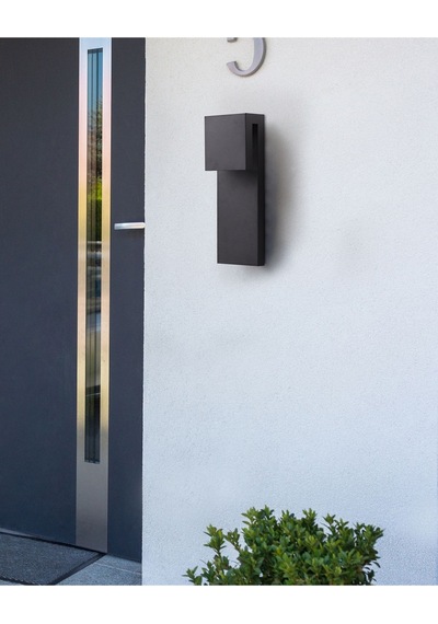 Beliani Siyah Minimal Led Dış Mekan Duvar Lambası, Ip44 Korumalı Ve Modern Tasarım Lambader Diğer