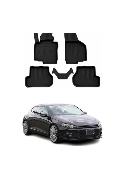 Skoda Octavia 2 2008-2013 Uyumlu 4d Havuzlu Paspas Kauçuk Siyah 5 Parça