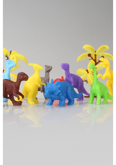 Toy Play 12 Parça Renkli Mini Dinozor Figür Seti 4-6 Cm Sku683