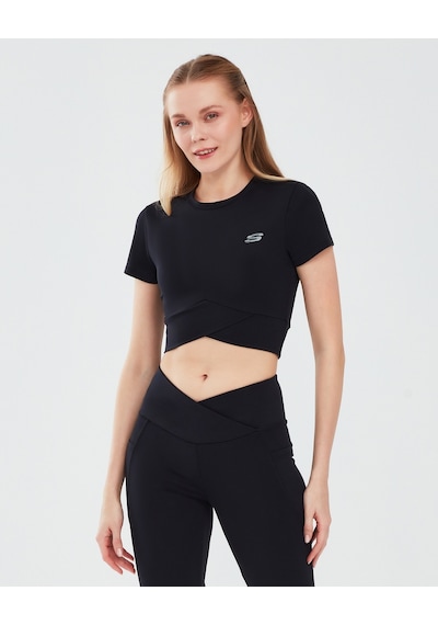 Skechers Performance Coll. W Short Sleeve  T-Shirt Kadın Siyah Tshirt S241133-001 Siyah