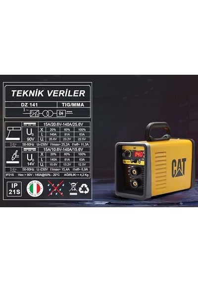 140 Amper Tıg Lıft Mma Çanta Tipi Profesyonel Inverter Kaynak Makinesi