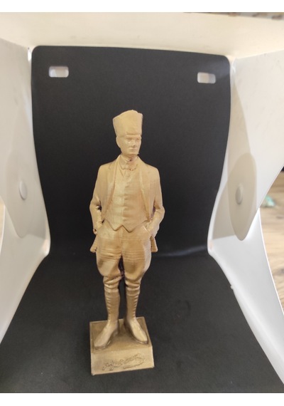 Teknosanat 3d Baskı Atatürk Kocatepe Figürü - Dekoratif Biblo Gold / Altın Sarısı