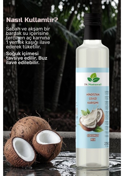 3 Adet Hindistan Cevizi Karışımı 250 Ml Şurup Coconut Mix