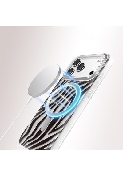 İphone 18 Pro Max Uyumlu Kılıf M-safe Şarj Özellikli Zore Paris Veyro Tpu Kapak Siyah