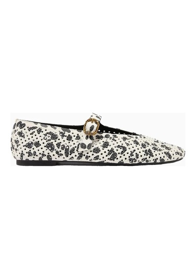 Kurt Geiger Mayfair Ballet Flats Deri Şık Kadın Babet Ayakkabı Çok Renkli