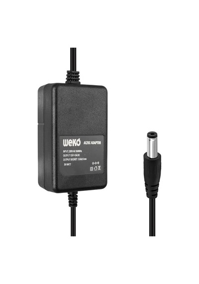 Weko 12 Volt 3 Amper 5.5 2.5 Uçlu Yerli Üretim Plastik Kasa Masaüstü Adaptör Diğer