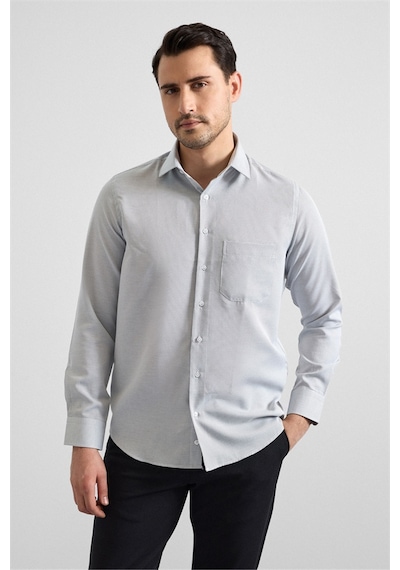 Süvari Siyah Regular Klasik Yaka Casual Gömlek Gm2025300050-s09 Siyah