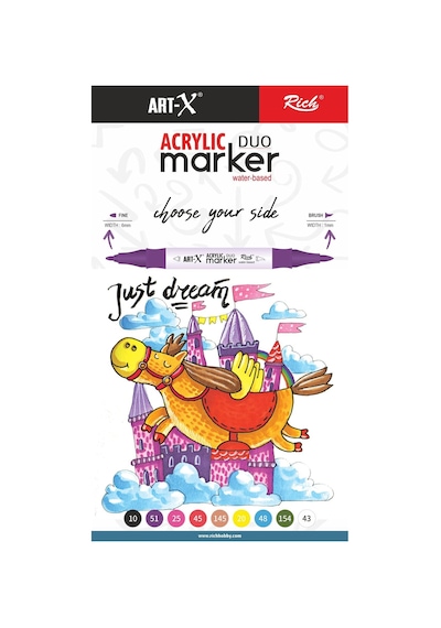 Art-x Akrilik Marker Çift Taraflı Kalem No:35