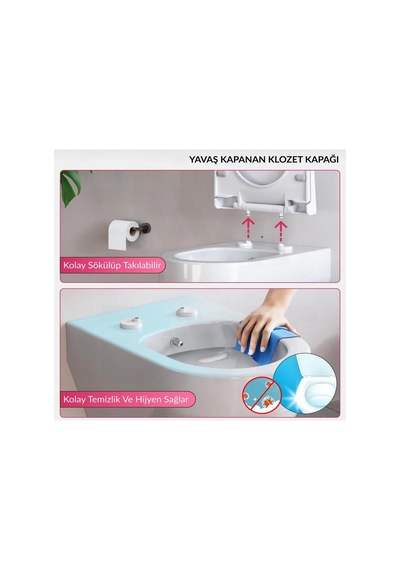 Klozet Kapağı Termoplastik Yavaş Kapanan Yarım Daire Formlu Diğer
