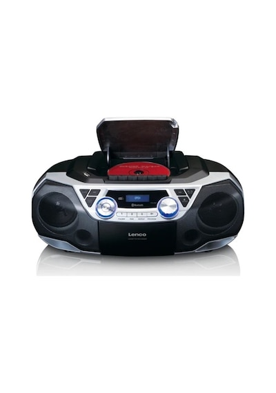 Lenco SCD-720SI Bluetooth ve USB Bağlantılı Radyo - CD - Kaset Çalar Taşınabilir Boombox Gümüş