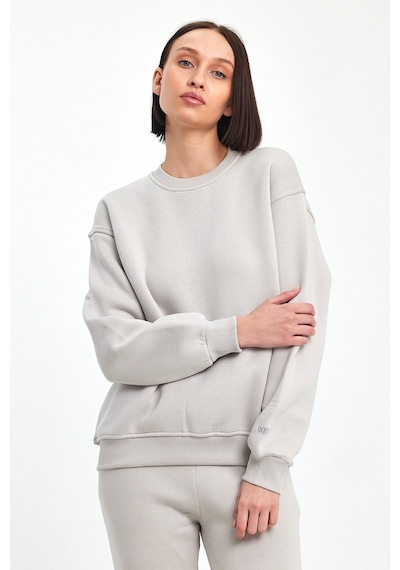 Odda Kadın Bisiklet Yaka Şardonlu Sweatshirt Gri