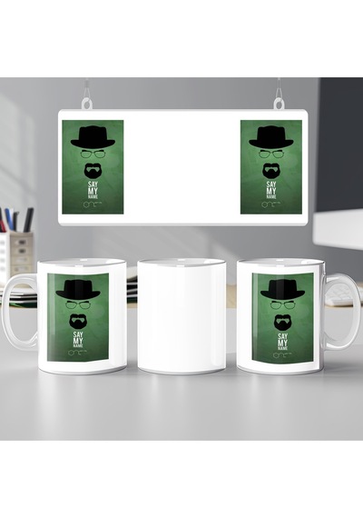Breaking Bad Fanlarına Özel Say My Name Yazılı Kupa Bardak Dizi Temalı Tasarım Koleksiyonluk Beyaz
