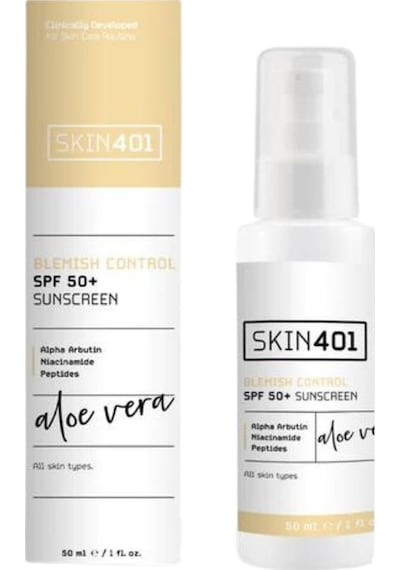 Skin401 Aloe Vera İçerikli Leke Karşıtı Nemlendirici Güneş Kremi SPF50+ 50 ML