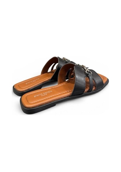 Pierre Cardin Düz Toka Detaylı Anatomik Bayan Terlik Siyah