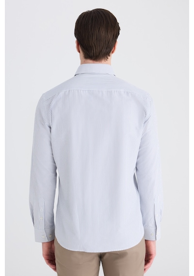 Twn Slim Fit Lacivert Çizgili Gömlek 5ef02ıg13288m Çok Renkli