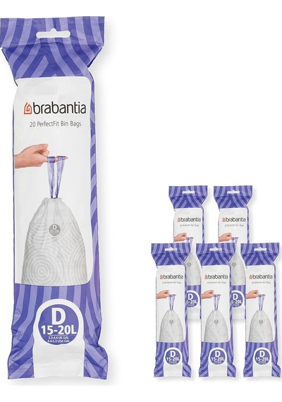 Çöp Torbası, Plastik, Beyaz, 15 Litre