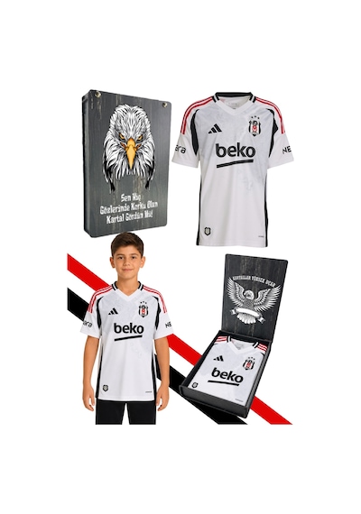 Beşiktaş Adidas Bjk Beyaz Çocuk Forma Bjk 3 Jsy Y Uv Kutu Hediyeli Beyaz Uv