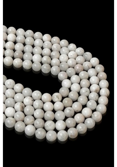 6 Mm Ay Taşı Dizi Beyaz