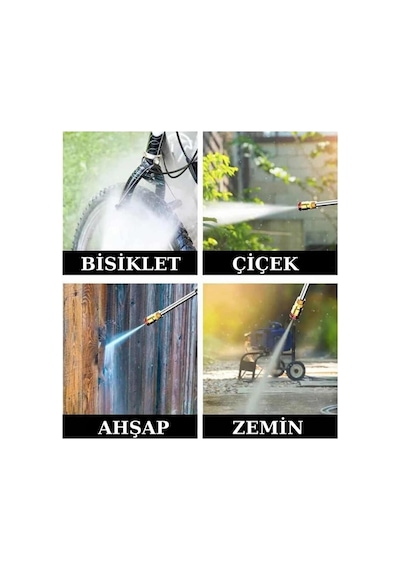 Şarjlı Oto Yıkama Bahçe Sulama Tabancası Makinesi Yüksek Basınçlı Renkli