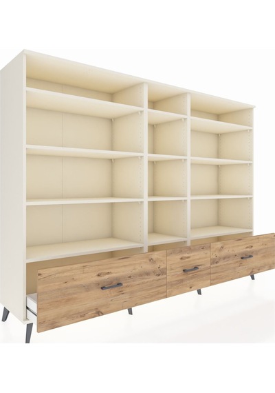 Hyperion Dolap 12 Raflı 3 Çekmeceli 220x44x163 Aytaşı-aytaşı/çam Aytası/atlas Çam - Aytası Hyperion Dolap 12 Raflı 3 Çekmeceli 220x44x163 Aytaşı-aytaşı/çam Aytası/atlas Çam - Aytası