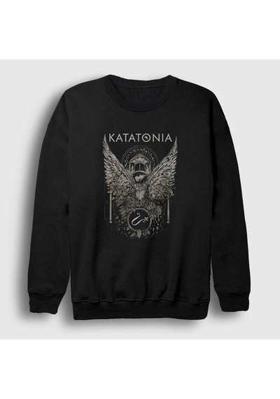 Presmono Unisex Temple Katatonia Sweatshirt Siyah
