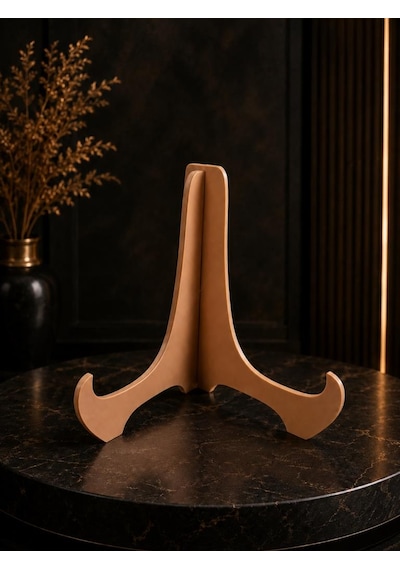 Büyük Boy Tabak Standı 23x24 Cm Dekoratif Tabak Sergileme Standı Battal Boy Tabaklar İçin 6 Mm