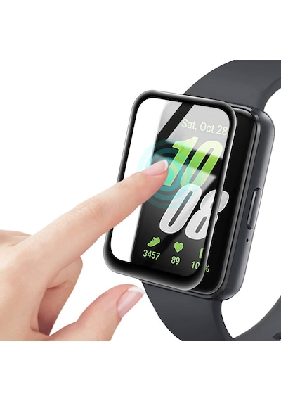 Galaxy   Uyumlu  Fit 3 Zore Pmma Pet Saat Ekran Koruyucu-siyah