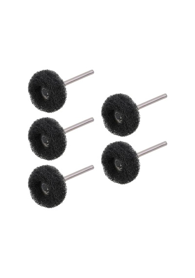 6207x5 5'li Paket Pimli Aşındırıcı Temizleme Polisaj Keçe 25mm - Siyah 400 Kum