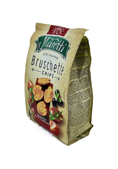 Maretti Bruschette Domates, Maretti Bruschette Domates, Zeytin Ve Kekik Aromalı Kızartılmış Ekmek Cips 140 Gr Xxl Boy 2 Adet