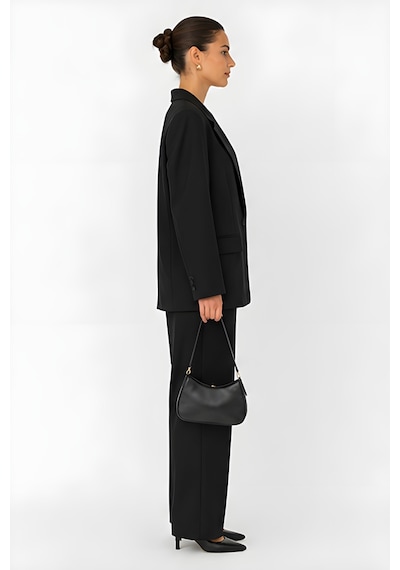 Lili Woman Kadın Siyah Oversize Blazer Ceket 9281