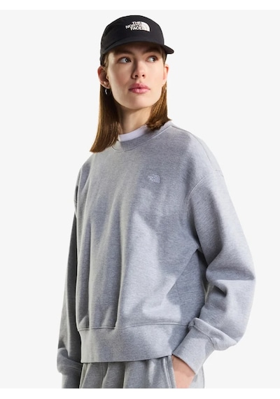 The North Face Nf0a8hby-cqo Essential Simple Dome Boxy Os Crew Kadın Sweatshirt Gri