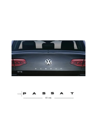 Vw Passat Bagaj Yazısı 45Cm X 1.7Cm Plastik B5-B6-B7-Cc-B8 Uyumlu (531318399)