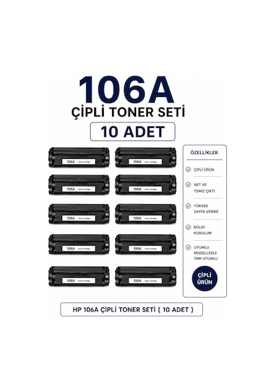 106a Çipli Toner Seti 10 Adet