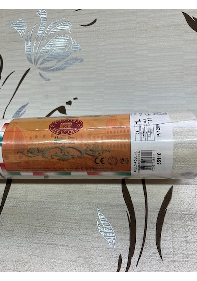 Gümüş Çiçekli Dokulu Duvar Kağıdı 55110 Çok Renkli