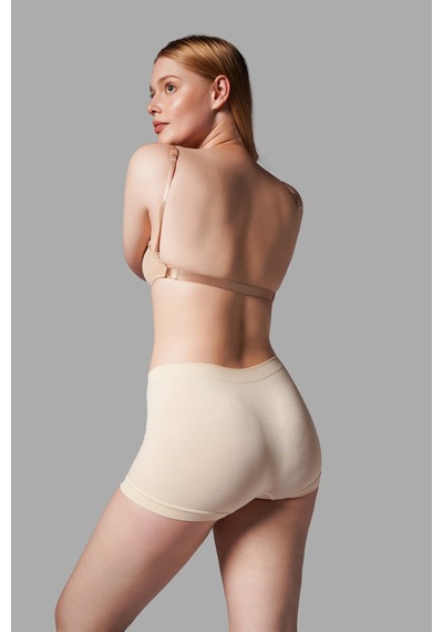 Fit Women Kadın Boxer Toparlayıcı İz Yapmayan Seamless Örme Boxer 2001 Bej