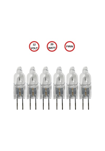 6 Adet Ledvance 12volt 20w Sarı Işık G4 Duylu Fırın Ampulü