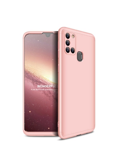 Samsung Galaxy Uyumlu A21S Kılıf Zore Ays Kapak-Rose Gold