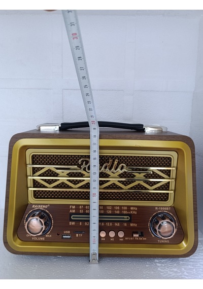 Bluetooth Hoparlör Fm Radyo Usb Tf Aux Ses Bombası Müzik Çalar Mp3 Çalar - Kahverengi- Tek Ebat