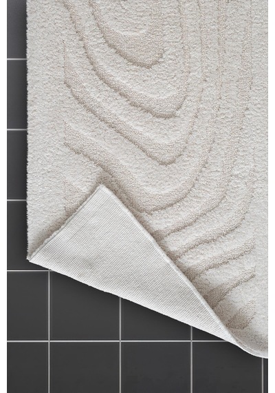Lilly 2'li Pamuk Banyo Paspas Seti Yumuşak Dokulu Krem Yıkanabilir 60x100 + 60x50cm, Ll003w