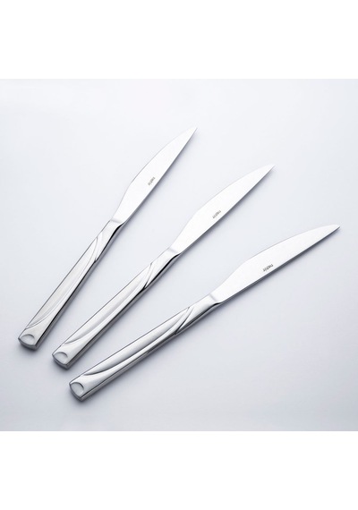 Nehir 12 Adet Fiesta Saten Yemek Bıçak 304 Kalite 10 mm Gümüş