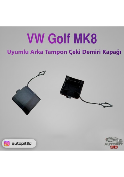 Vw Golf Mk8 Arka Tampon Çeki Demiri Kapağı