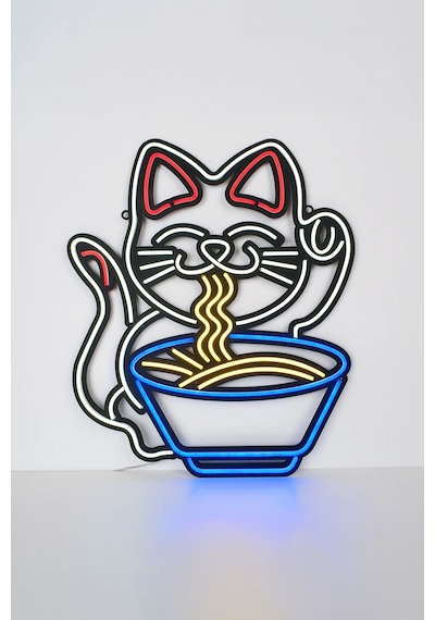 Şanslı Kedi Ramen Neon