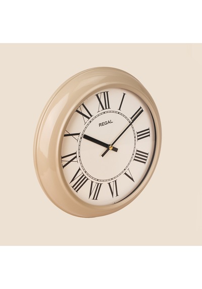Retro Duvar Saati - Bej - 29 Cm Çok Renkli