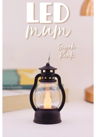 Led Mum Mini Kamp Tipi 1 Adet Pil Dahil Dumansız Alev Ledli Dekor Işığı Siyah Pt430 Siyah