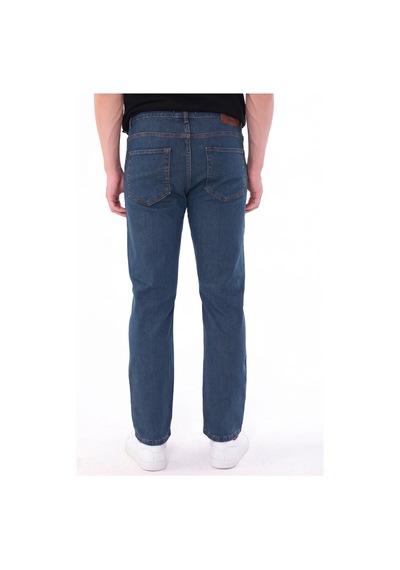 Blayn Jeans Erkek Tint Efekt Diz İzi Yapmayan Pamuklu Esnek Denim Jean Kot Pantolon Regular Kalıp Petrol Mavisi Açık