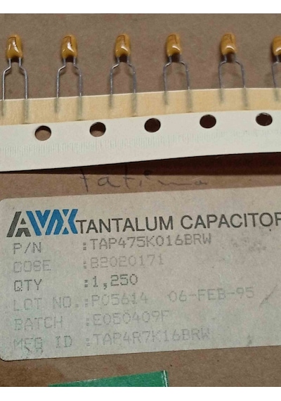 Tap475k016brw 4.7mf 16v Damla Avx Tantal Kondansatör 50 Adet