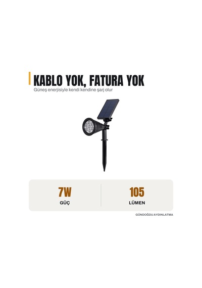 Noas 7w Led Bahçe Armatürü Amber - Yl74-0706-s