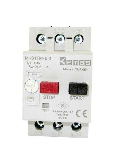Emas MKS1TM-6.3 4,00-6,30A MKS Motor Koruma Şalteri