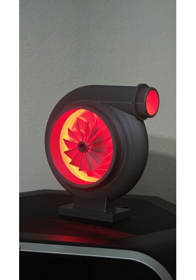 Morfem3d Turbo Glow Tasarımlı Masaüstü Kırmızı Led Aydınlatma 12 Volt Dekoratif Işıklı Lamba