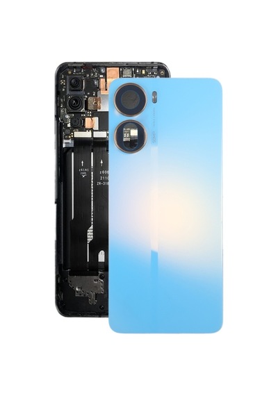 Cbtx Zte Blade V40 Tasarım Pil Arka Kapağı Uyumlu Mavi